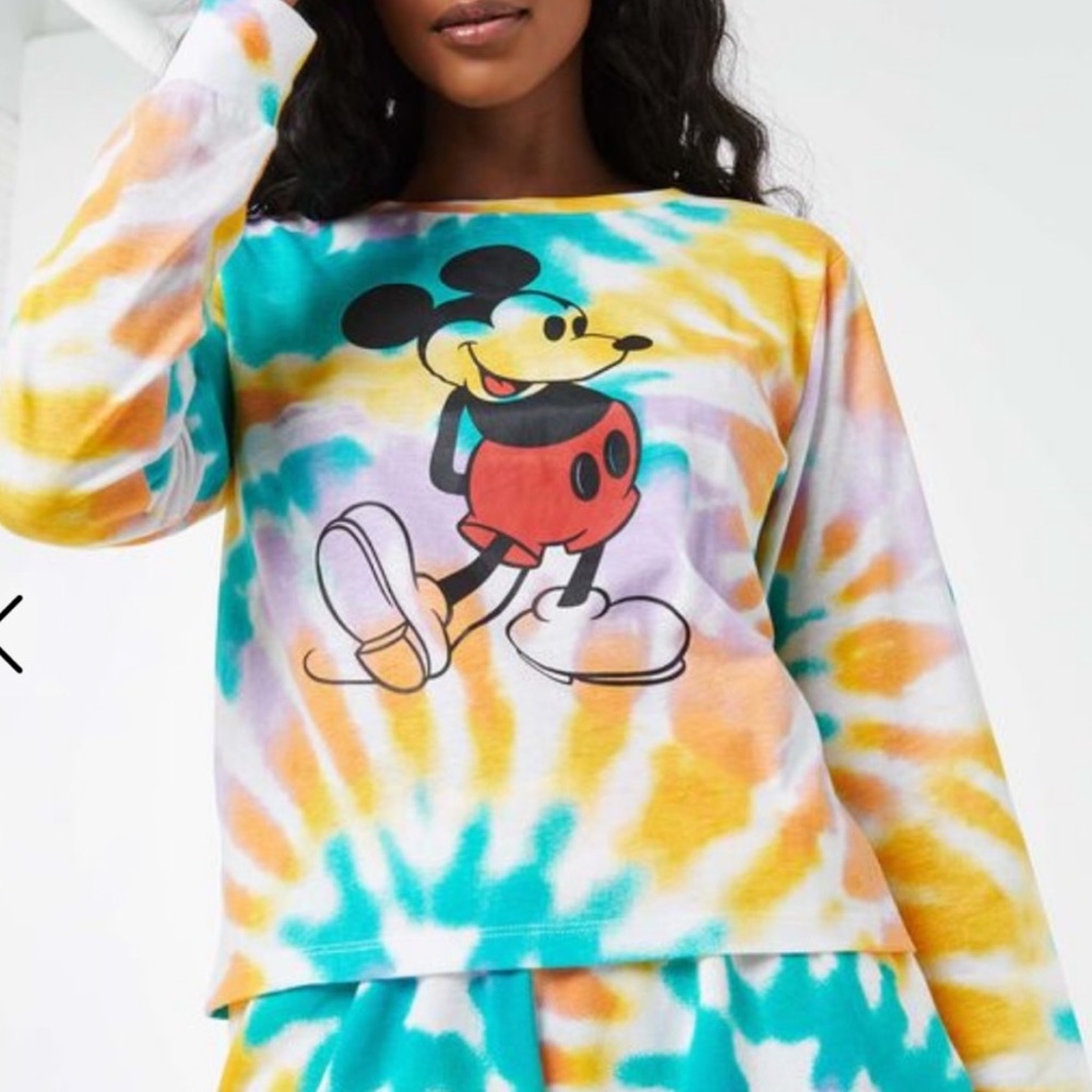 Tie dye Mickey Mouse top